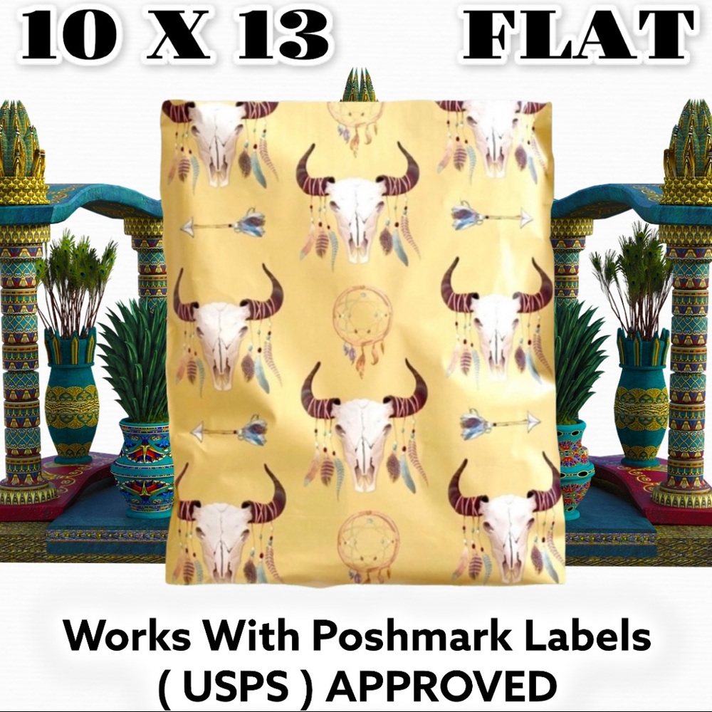 25 10X13 Boho Skull Poly Mailers CLEARANCE - Picture 4 of 7